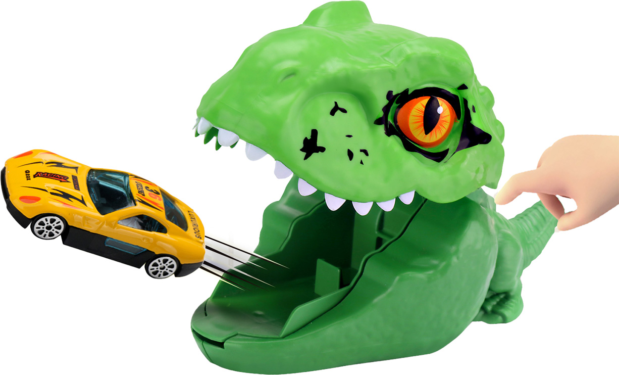 Lançador de Carrinho - Dinossauro Verde